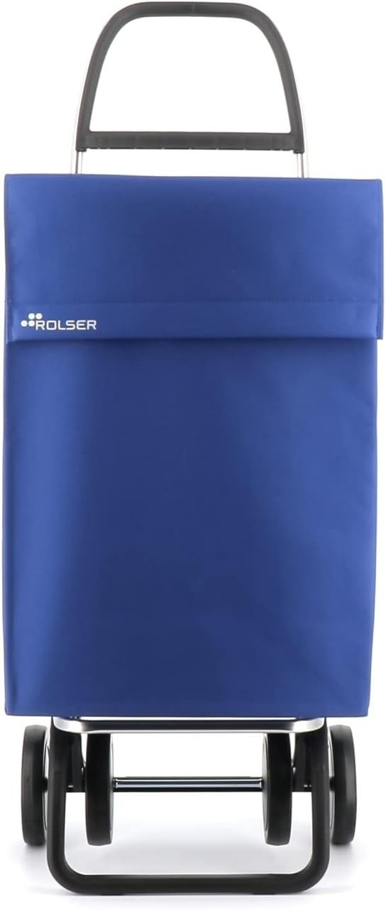 Foldable 4-Wheel Shopping Trolley with High-Capacity Bag – Blue
