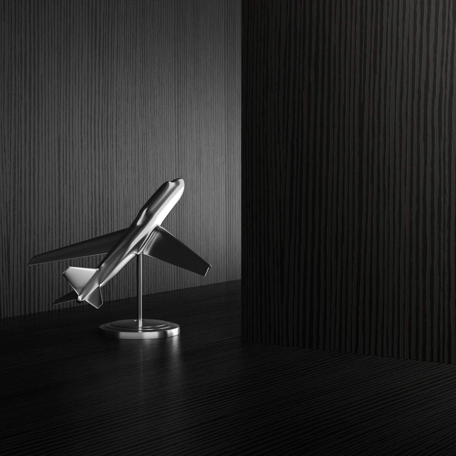 Floating Black Wall Bedside Table with Drawer – Modern Minimalist Nightstand