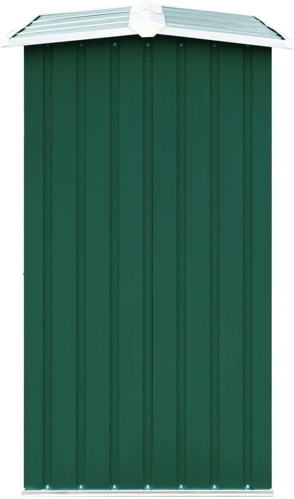 Galvanised Steel Log Storage Shed 172x91x154cm Firewood Store with Roof Green