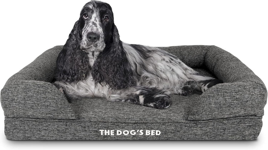 Medium Orthopedic Dog Bed Memory Foam Washable 77x60cm Grey