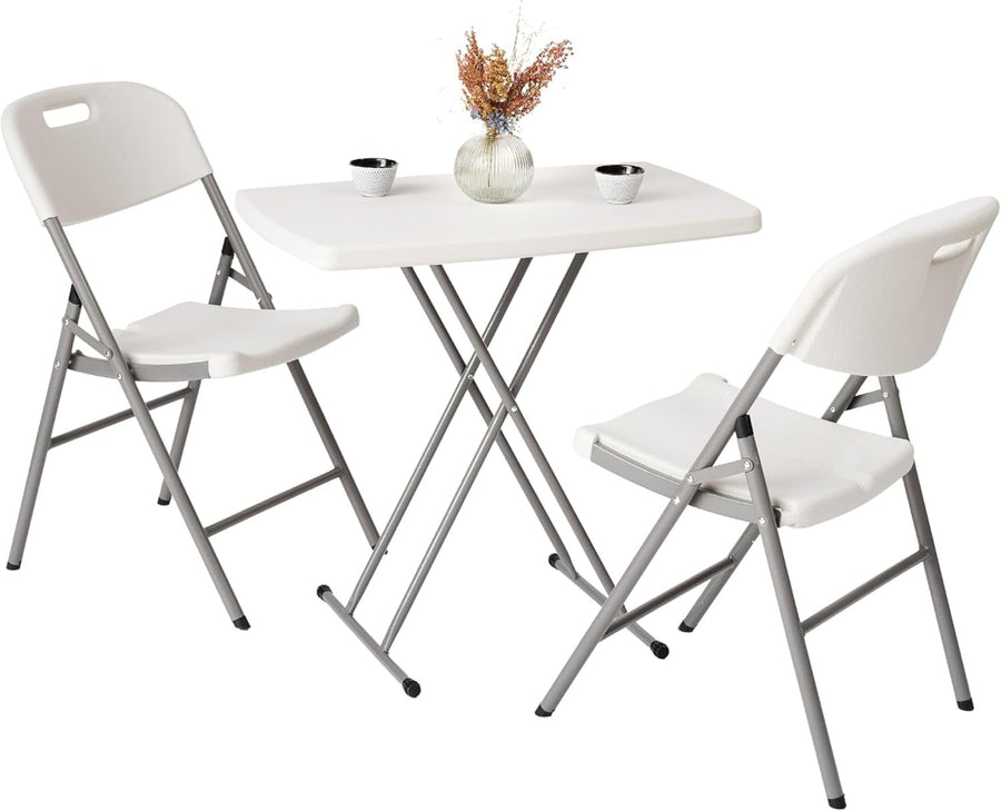 Portable Folding Table & Chairs Set Adjustable Height Outdoor Picnic Patio