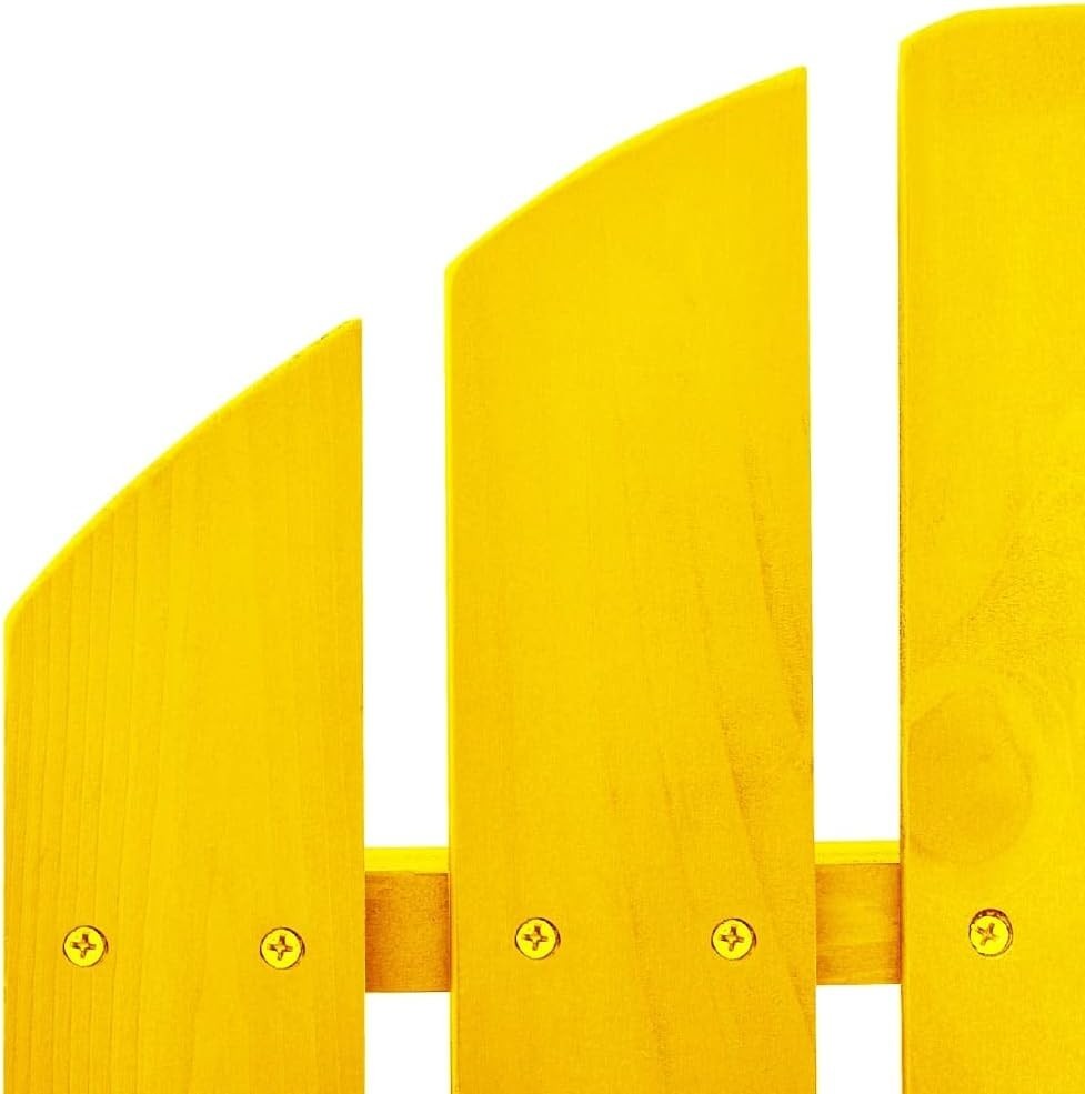 Yellow Outdoor Wooden Rocking Chair, Durable, Weatherproof, Indoor/Outdoor