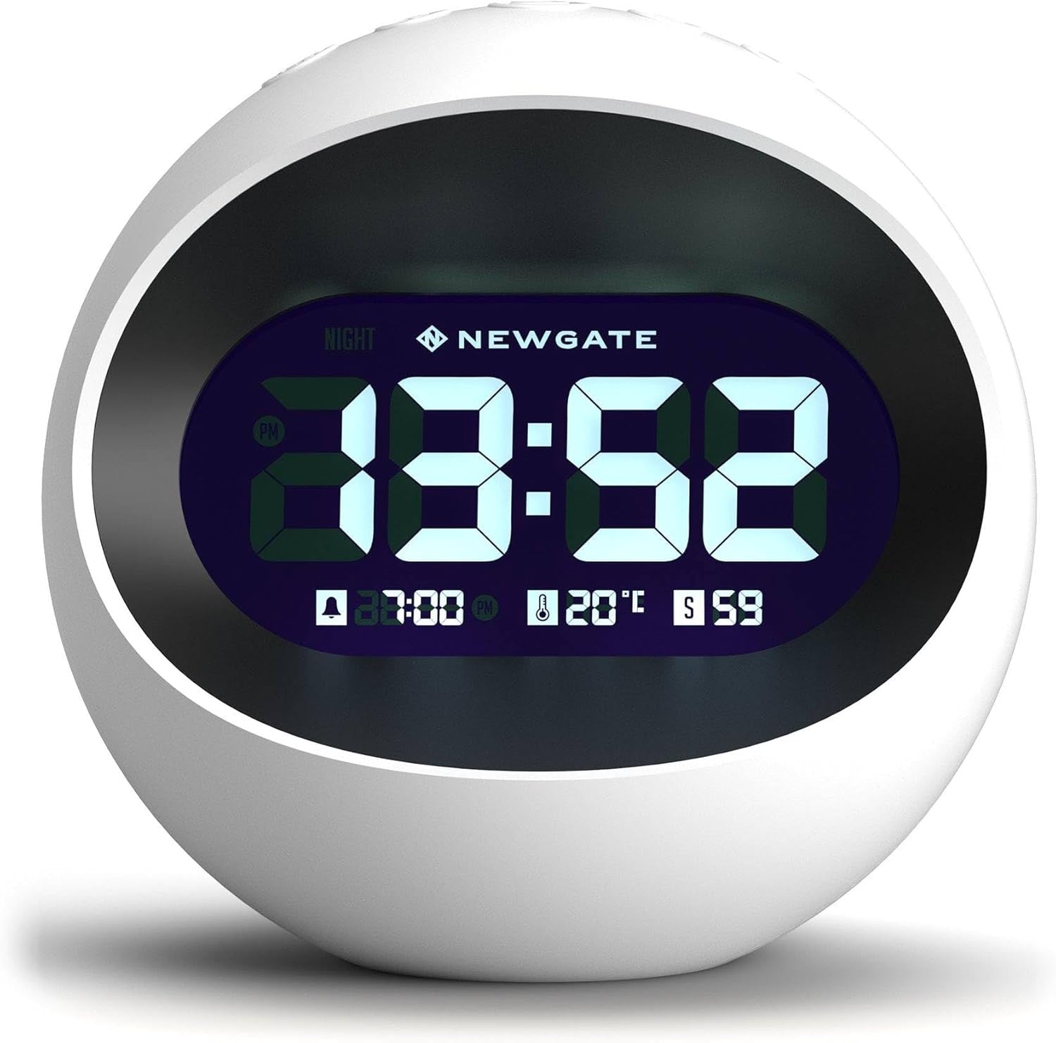 Retro Digital Alarm Clock LED Display Bedside Desk Clock Snooze