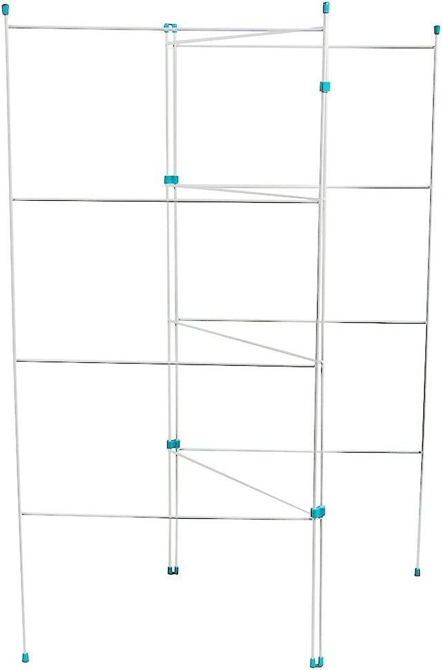 3 Fold Clothes Airer Indoor Outdoor Space Saving Laundry Drying Rack Aluminium