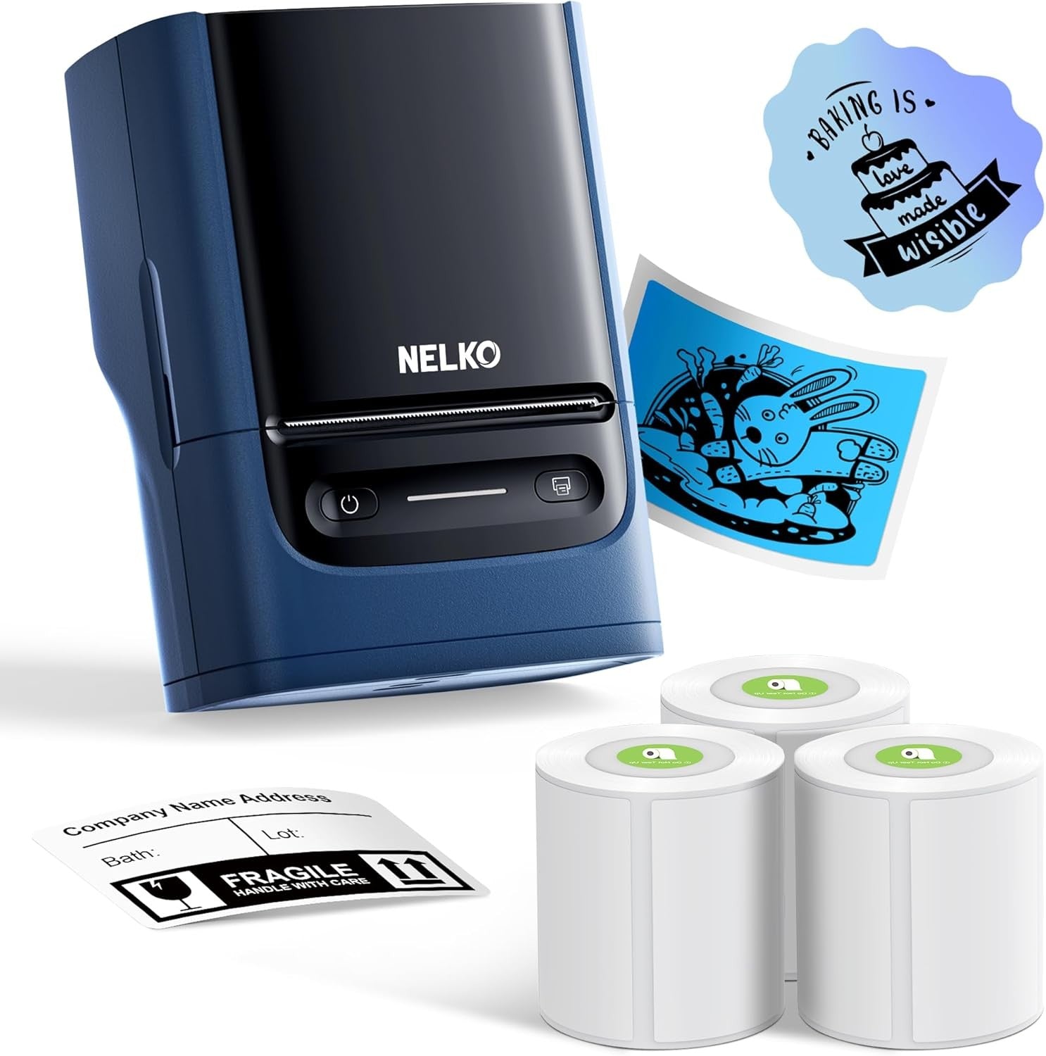 Bluetooth Label Maker 2 Inch Thermal Sticker Printer Portable