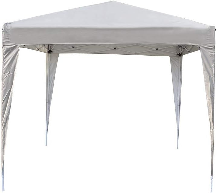 2.5x2.5M Beige Pop Up Gazebo With Sides Waterproof Garden Party Tent Canopy