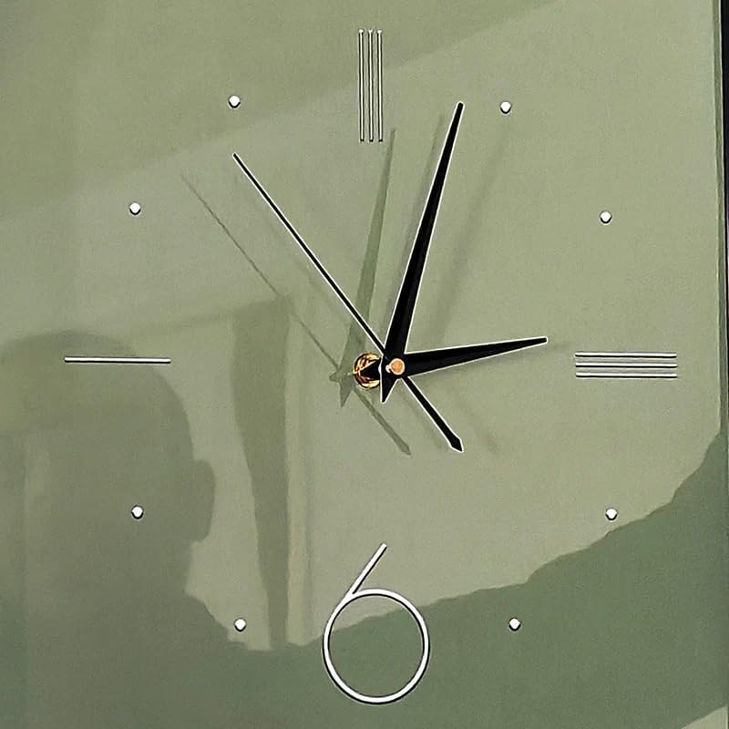 Modern Mint Rectangle Wall Clock 60x120cm Silent Quartz Home Decor