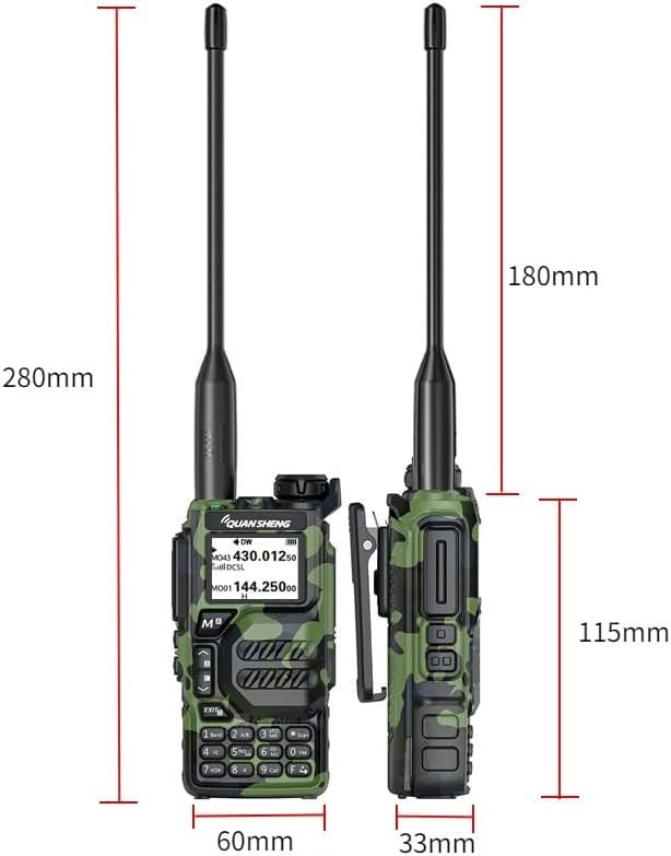 Dual Band Ham Radio 5W Portable Walkie Talkie NOAA FM Type-C UV-K5