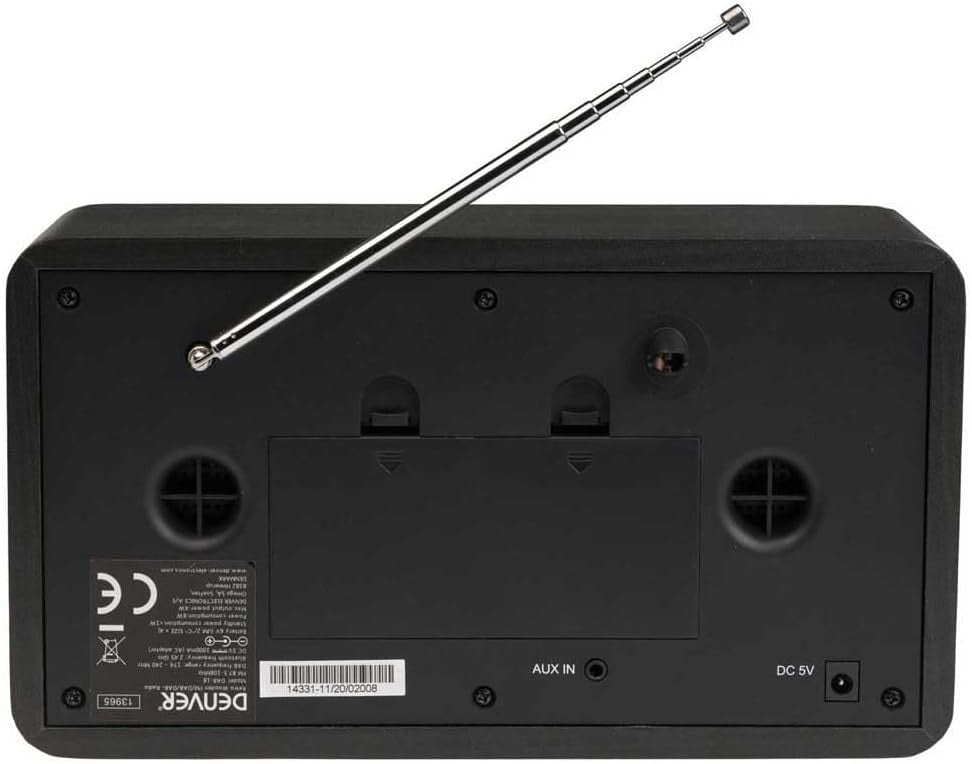 Retro DAB/DAB+ & FM Bluetooth Radio with Dual Alarm Clock & AUX – Grey Wood