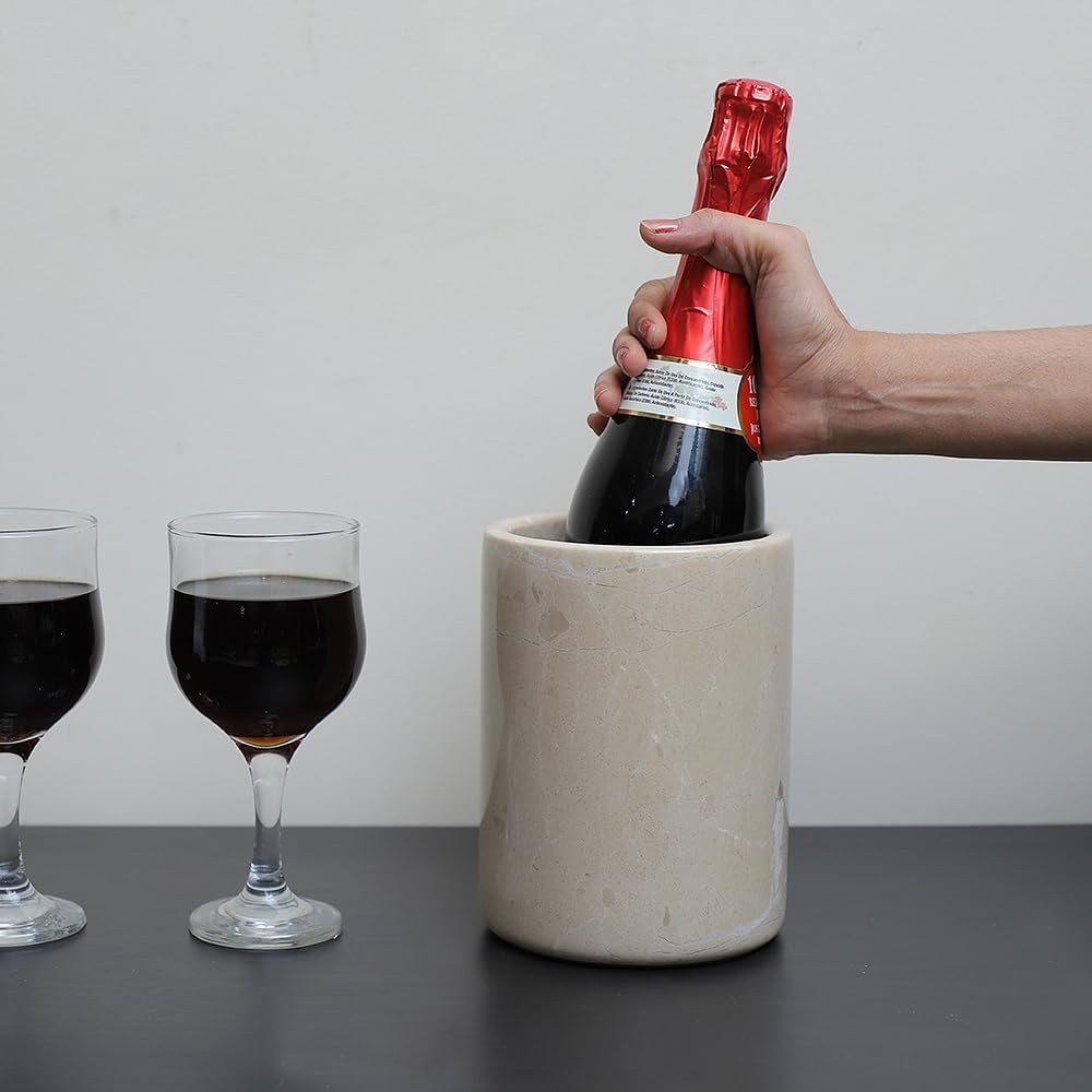 Marble Wine Chiller Bucket 750ml Bottle Cooler Keeps Wine Cold No Ice