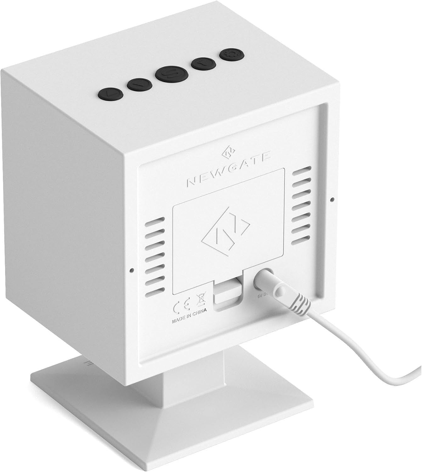 Digital Alarm Clock Large LCD Retro Square Desk Bedside Time Display