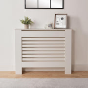 White Radiator Cover Medium MDF Slatted Cabinet – Modern Style