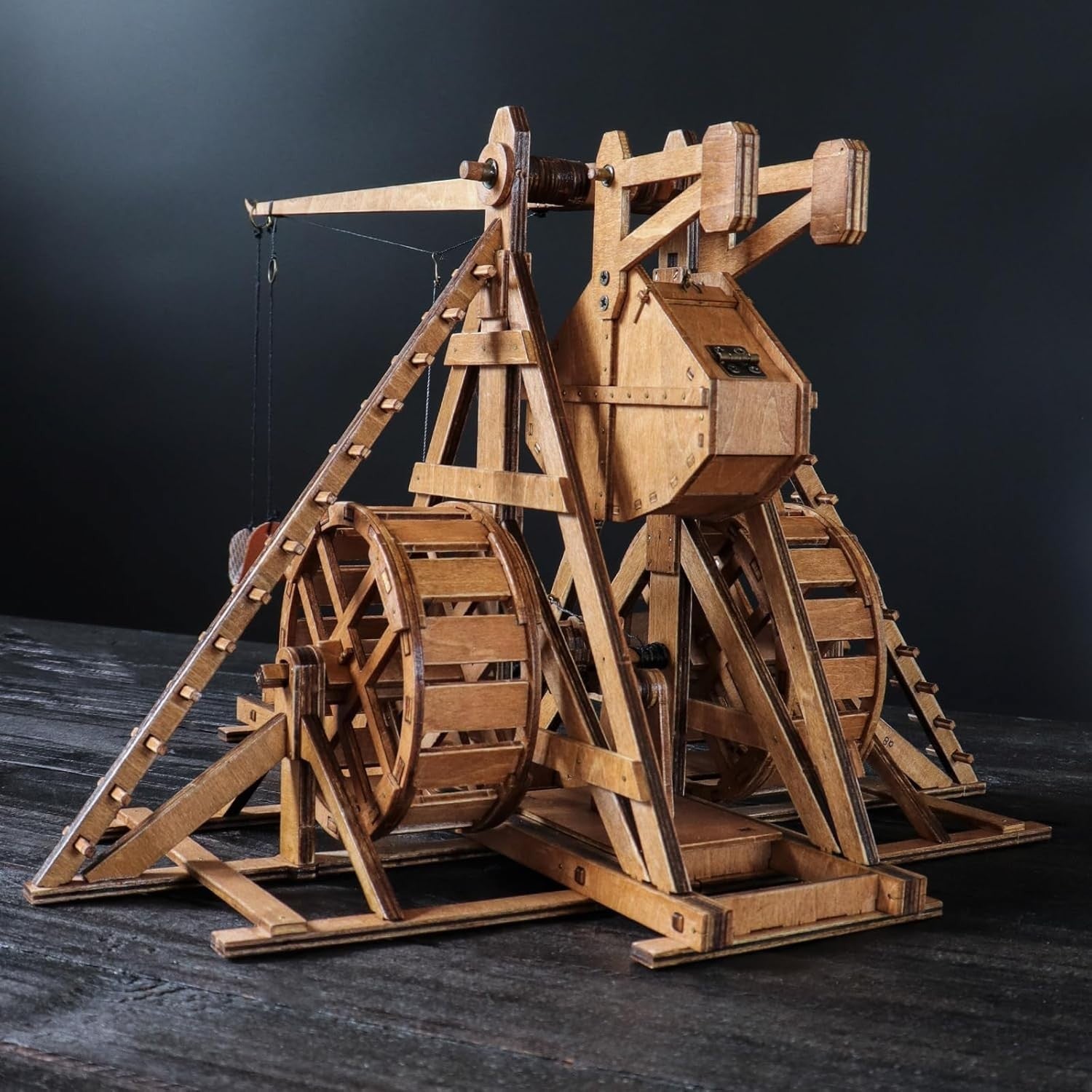 Medieval Wooden Trebuchet Model Kit – DIY Catapult for Adults & Teens