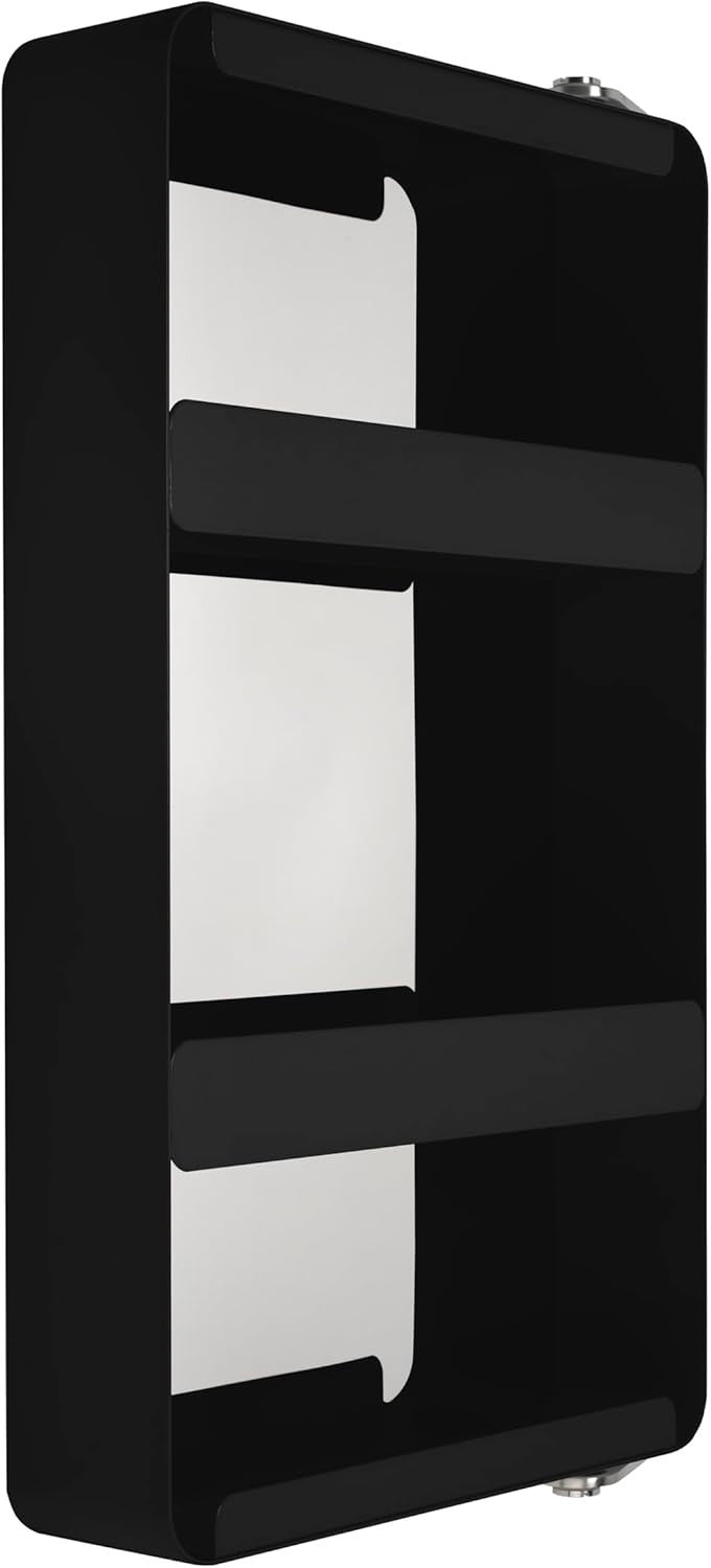 Rotating Bathroom Mirror Cabinet Wall Mounted with Storage Shelves