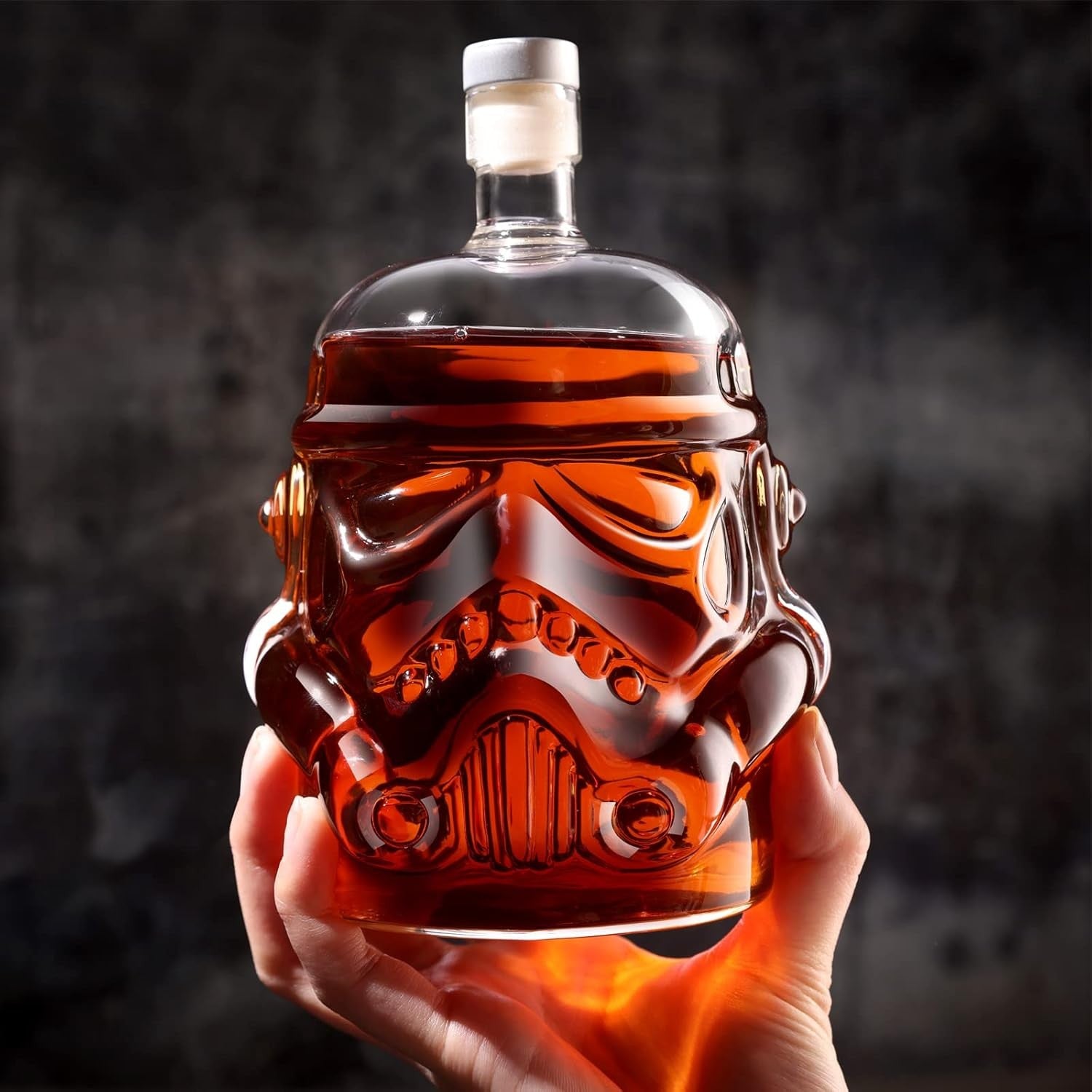 750ml Whiskey Decanter Set with 2×150ml Glasses Helmet Design Novelty Gift