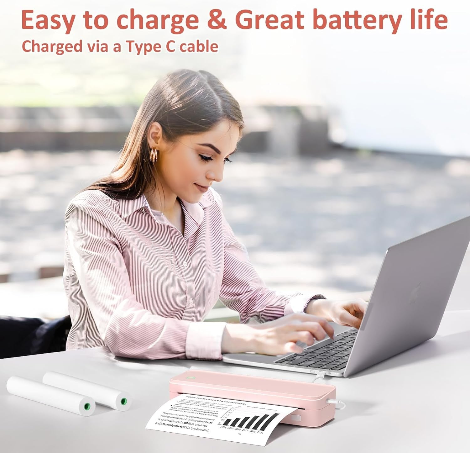 Portable Thermal Printer Bluetooth Mobile Printer – Inkless Travel