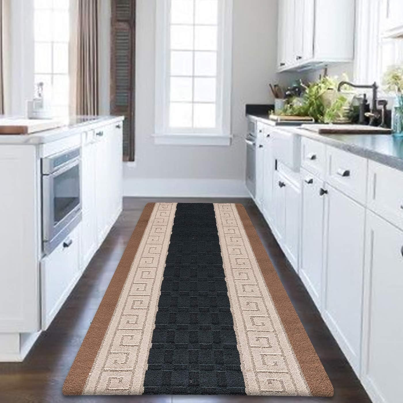 Non Slip Hallway Runner Rug 80x300cm Waterproof Heavy Duty Long Floor Mat