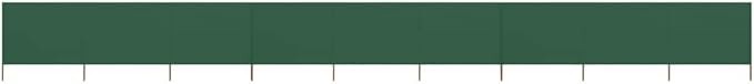 9-Panel Green Wind Screen 1200x80cm Outdoor Garden Camping Divider