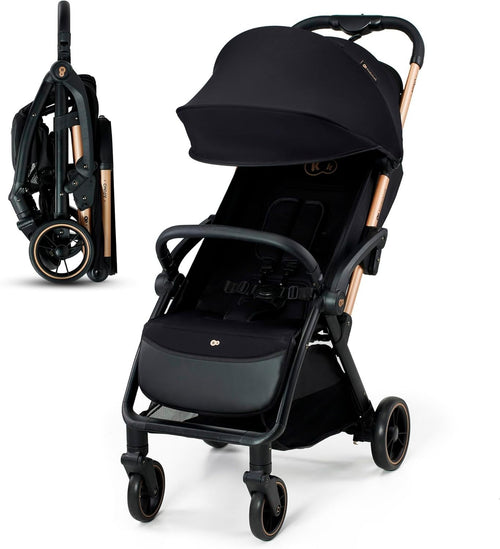 Lightweight Buggy Pushchair Newborn to 4 Years 22kg Auto Fold Black