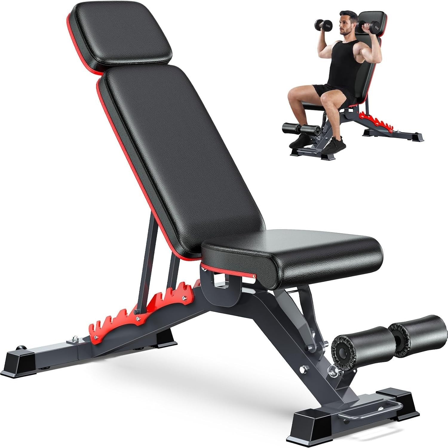 Ultra Heavy Duty Adjustable Bench 1200lb Incline Flat Decline Home Gym