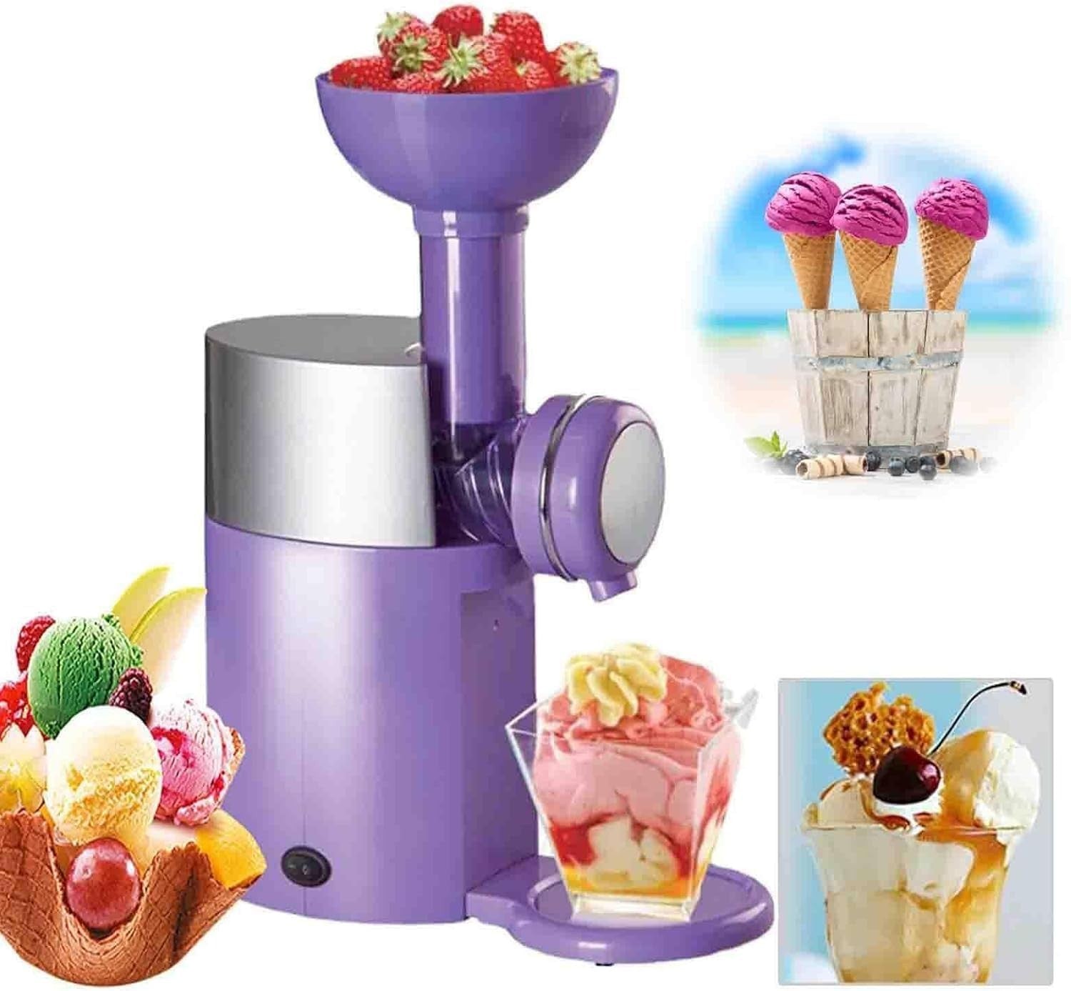 Ice Cream Maker Frozen Fruit Dessert Machine DIY Sorbet Milkshake Slush