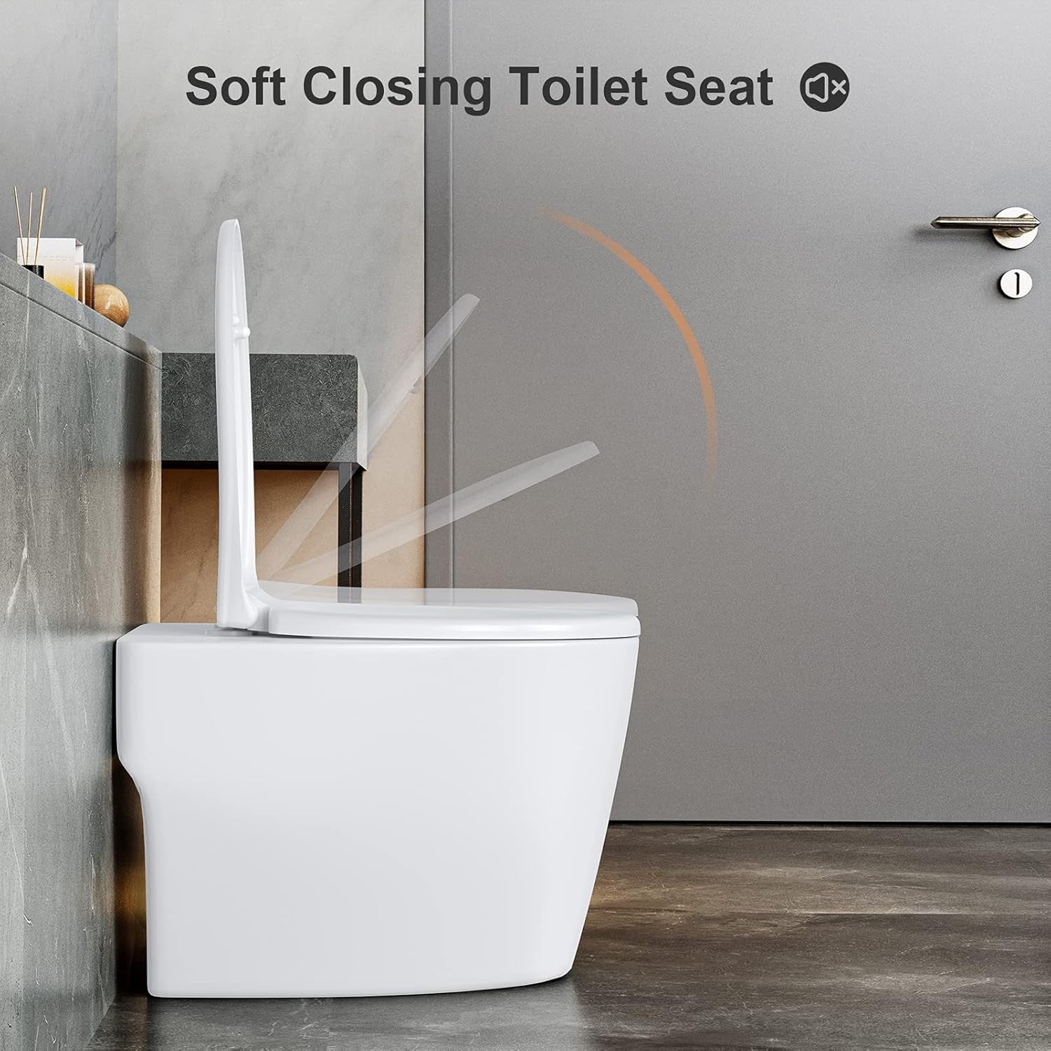 White Oval Toilet Seat Quick Release Anti-Bacterial Top Fix 45x37cm