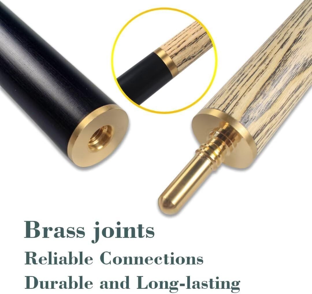 57in Snooker Pool Cue Ash Shaft 11.2mm Tip 3/4 Joint Custom Inlay