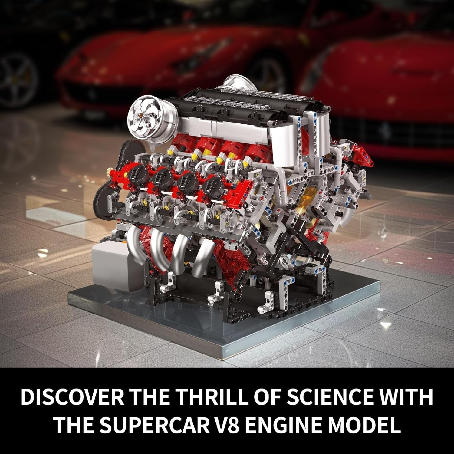 Buildable V8 Engine Model Kit 2718Pcs Working Motor STEM Car Toy Gift