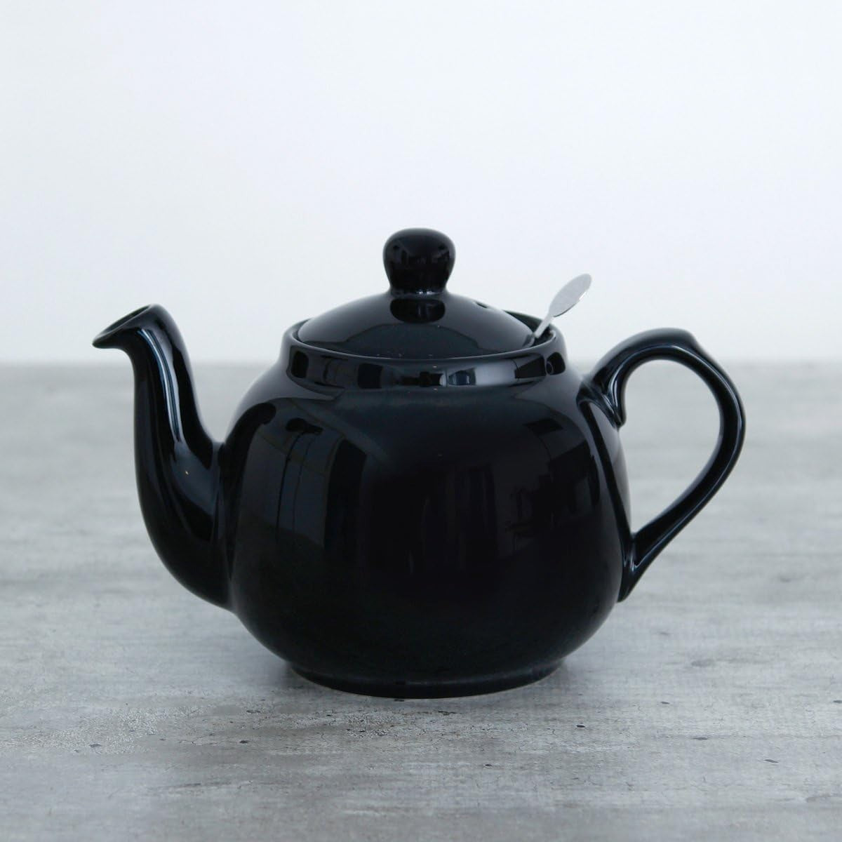 Ceramic Teapot with Infuser 1.2L Loose Leaf Tea Pot Drip Free Black