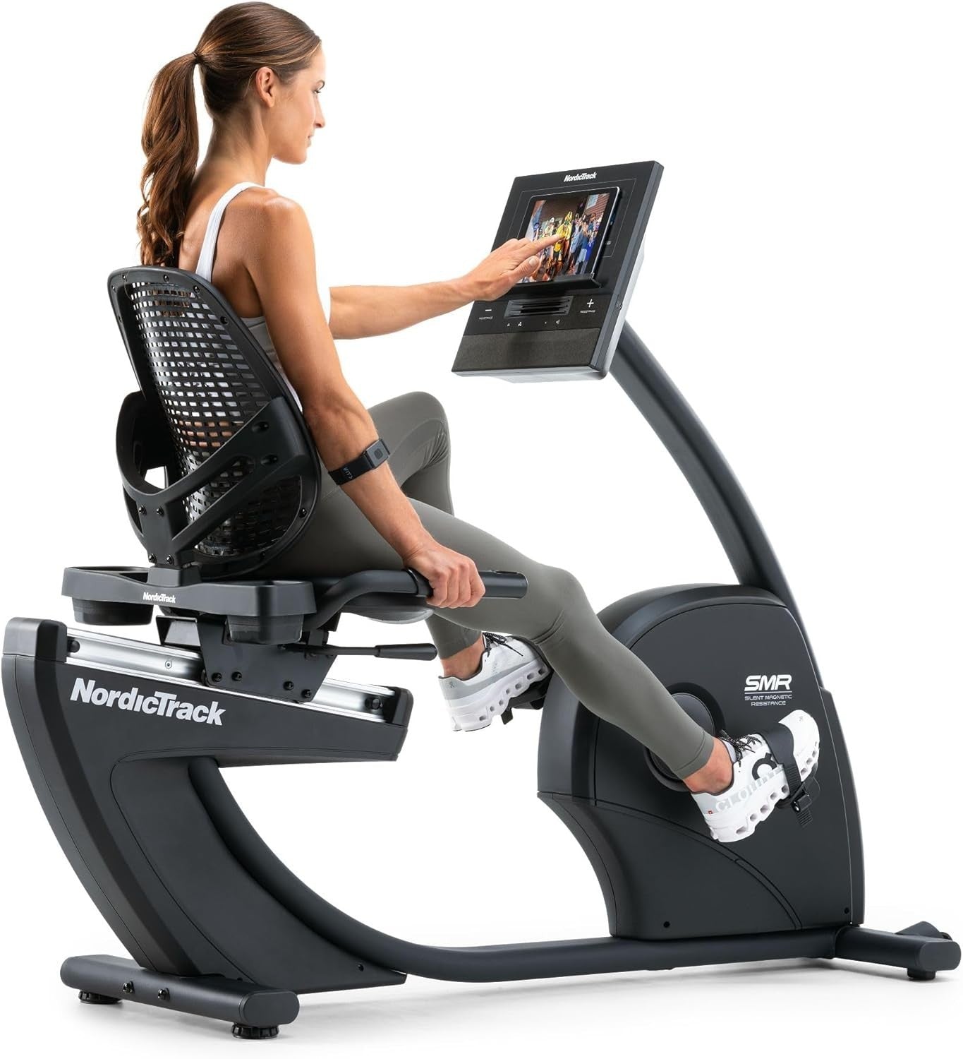 Recumbent Exercise Bike Magnetic 26 Level LCD Bluetooth Adjustable Seat Home