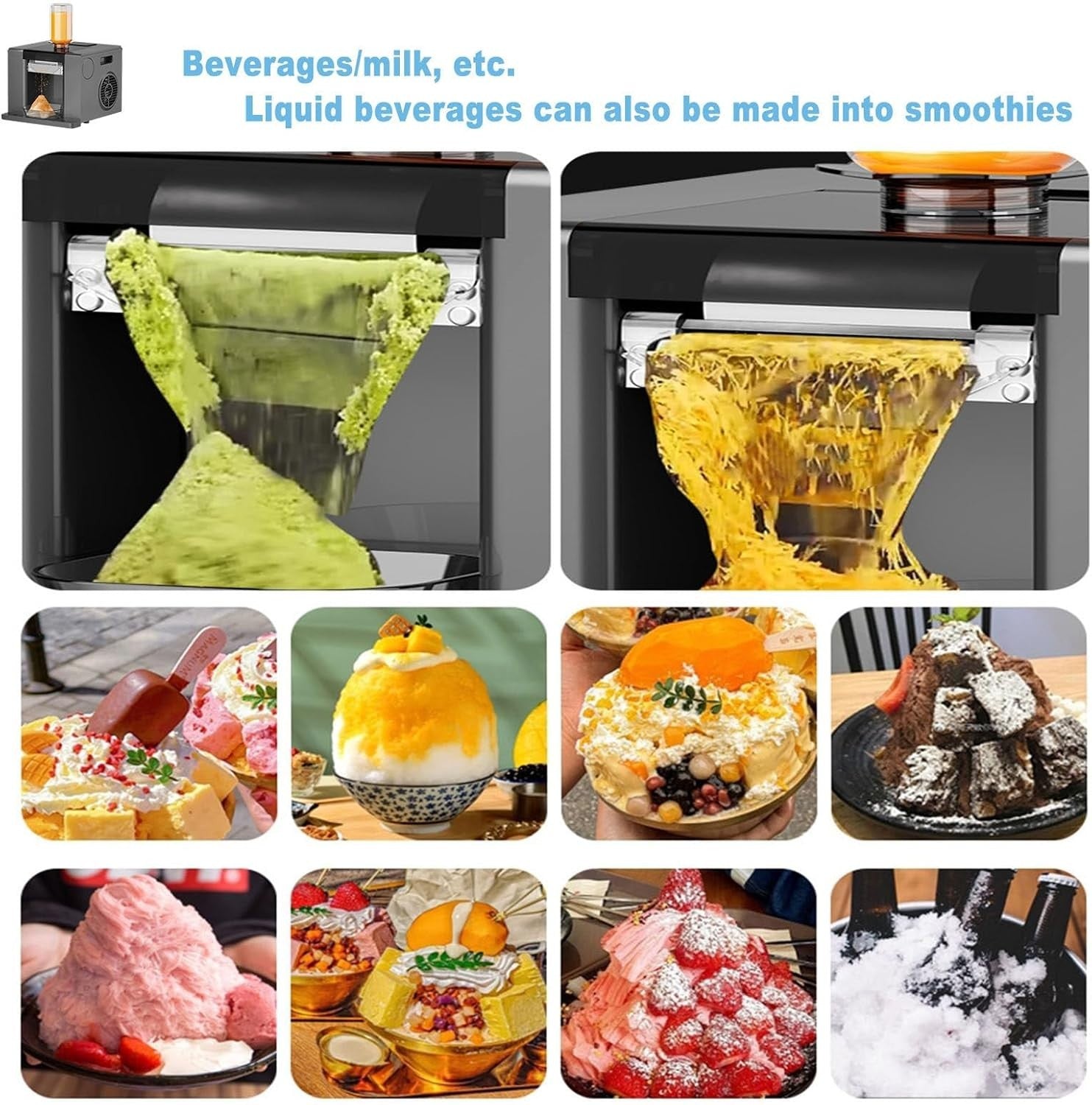 Commercial Snowflake Ice Shaver Electric Ice Crusher 12lb Party Slush Maker