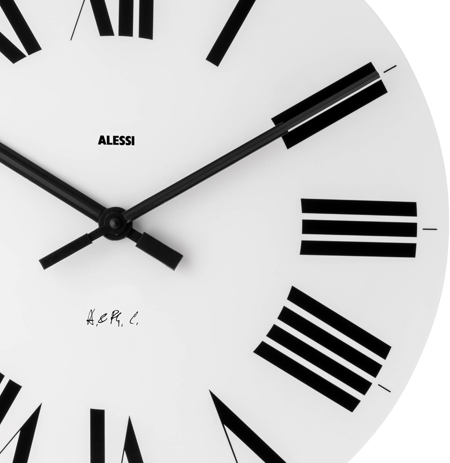 Silent Quartz Wall Clock 12" Modern White Black Roman Numerals Home