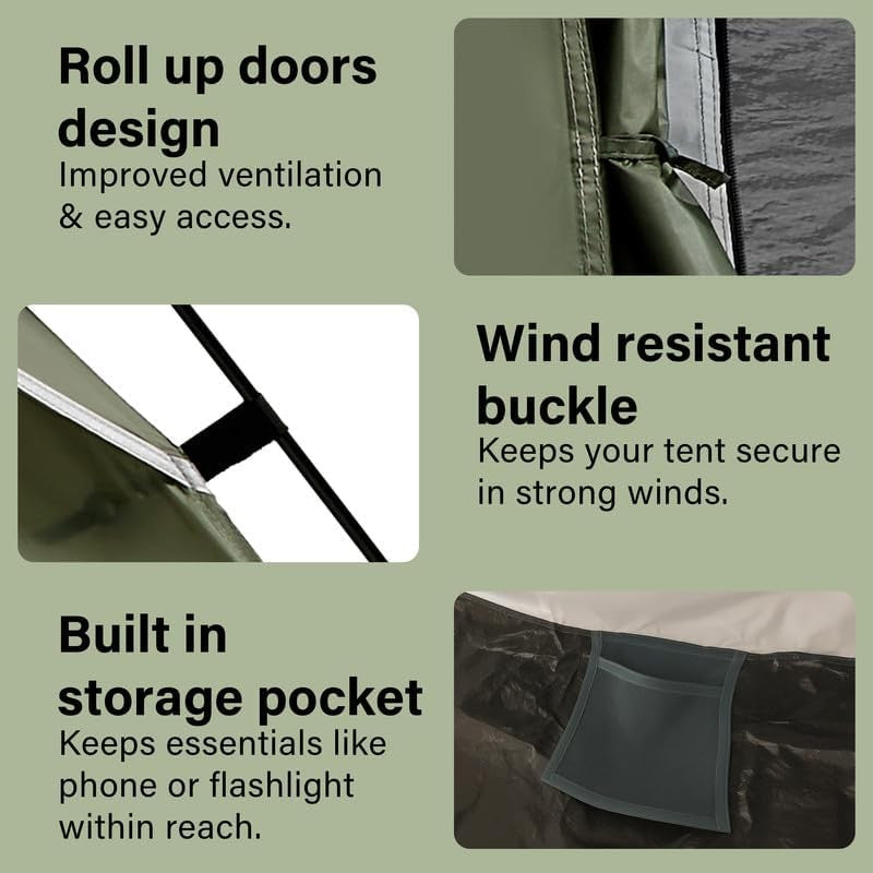 Instant Pop Up Camping Tent 4 Season Waterproof Dome Large
