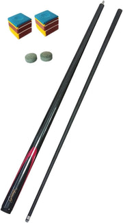 57in Carbon Fiber Snooker Cue 9.5mm Tip 1/2 Split Starter Set