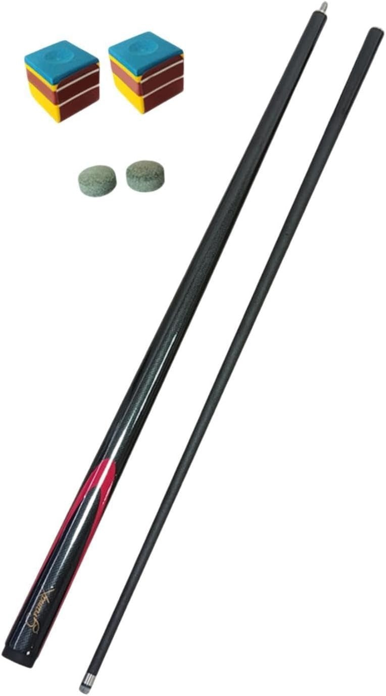 57in Carbon Fiber Snooker Cue 9.5mm Tip 1/2 Split Starter Set