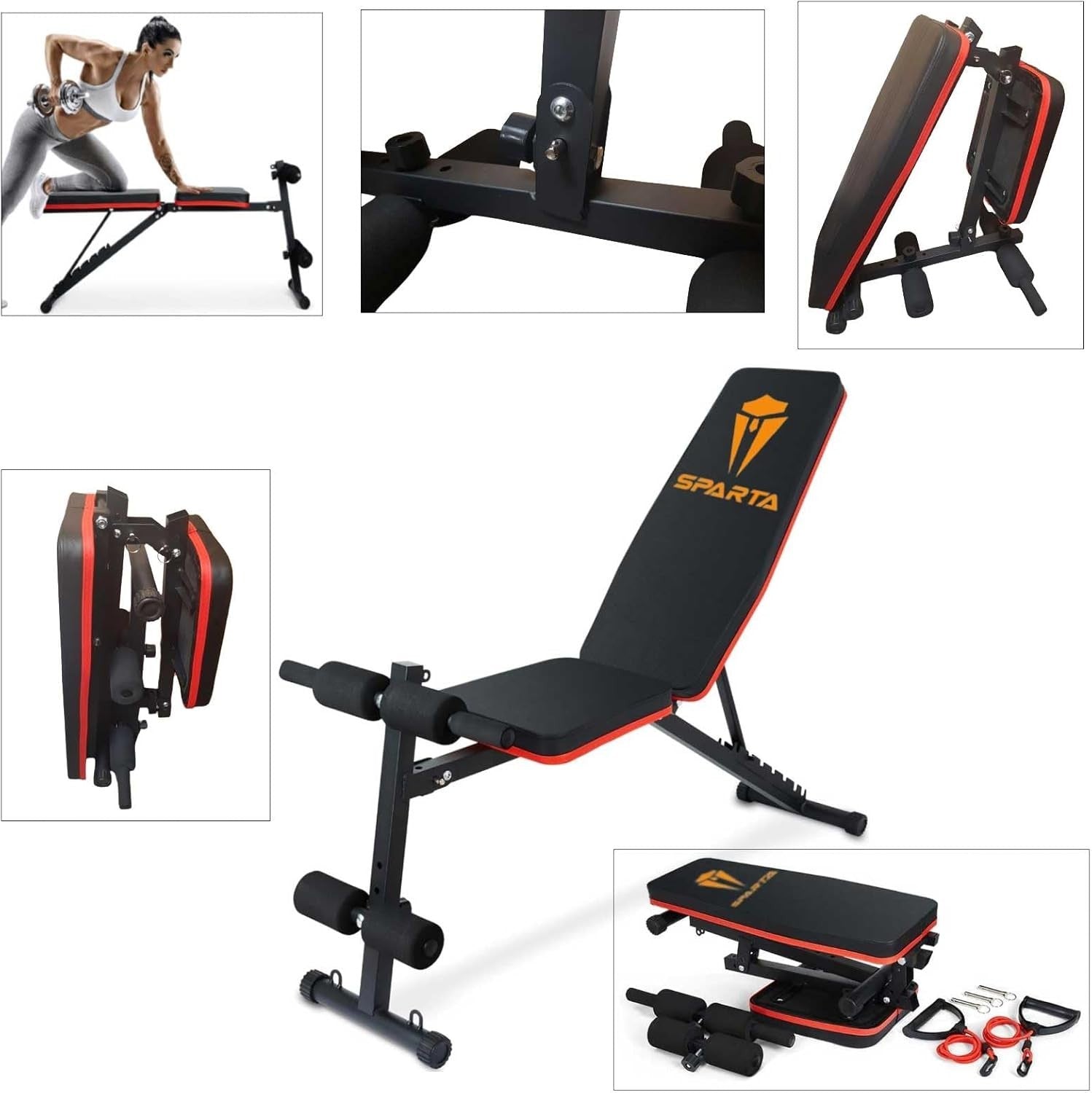 Adjustable Weight Bench 250KG Foldable Home Gym Incline Decline