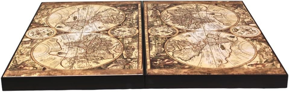 23 Inch Luxury Backgammon Set Leatherette Folding Board Game Gift