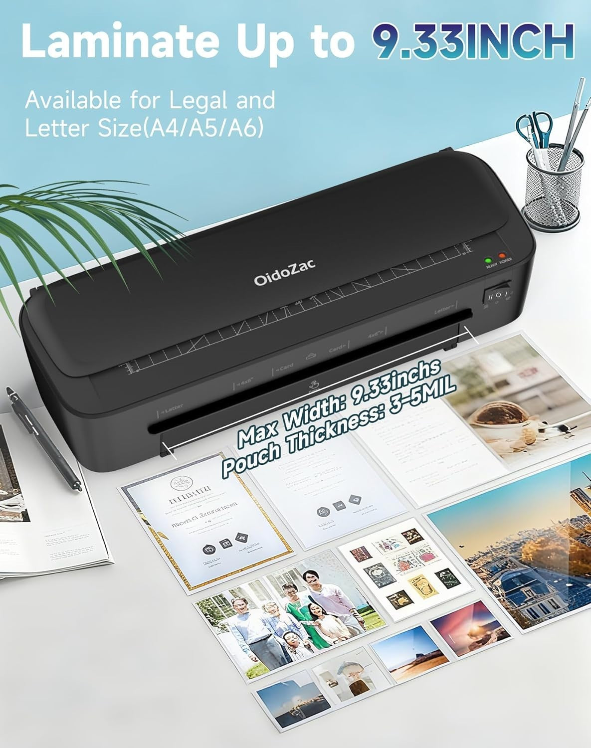 A4 Laminator Machine 11-in-1 Hot Cold Fast Anti Jam + 36 Pouches