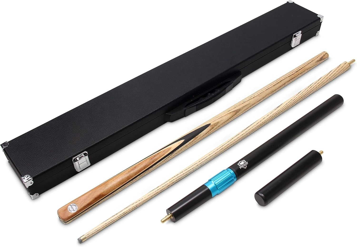 57" Classic Ash Cue Kit Snooker Pool 9.5mm Tip Extension Case Set