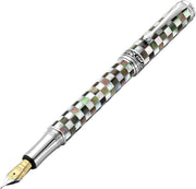 Limited Edition Medium Fountain Pen Black & White Mother of Pearl