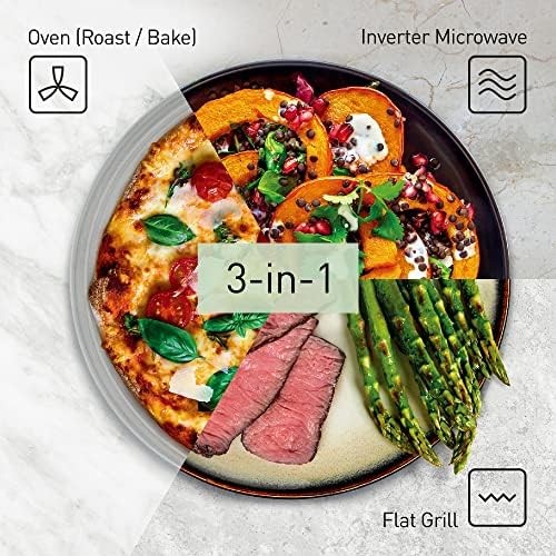 27L Slimline 1000W Combination Microwave with Inverter & Quartz Grill