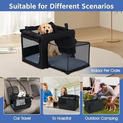 🌟 Portable & Comfortable Pet Carrier This foldable pet carrier bag provides a c