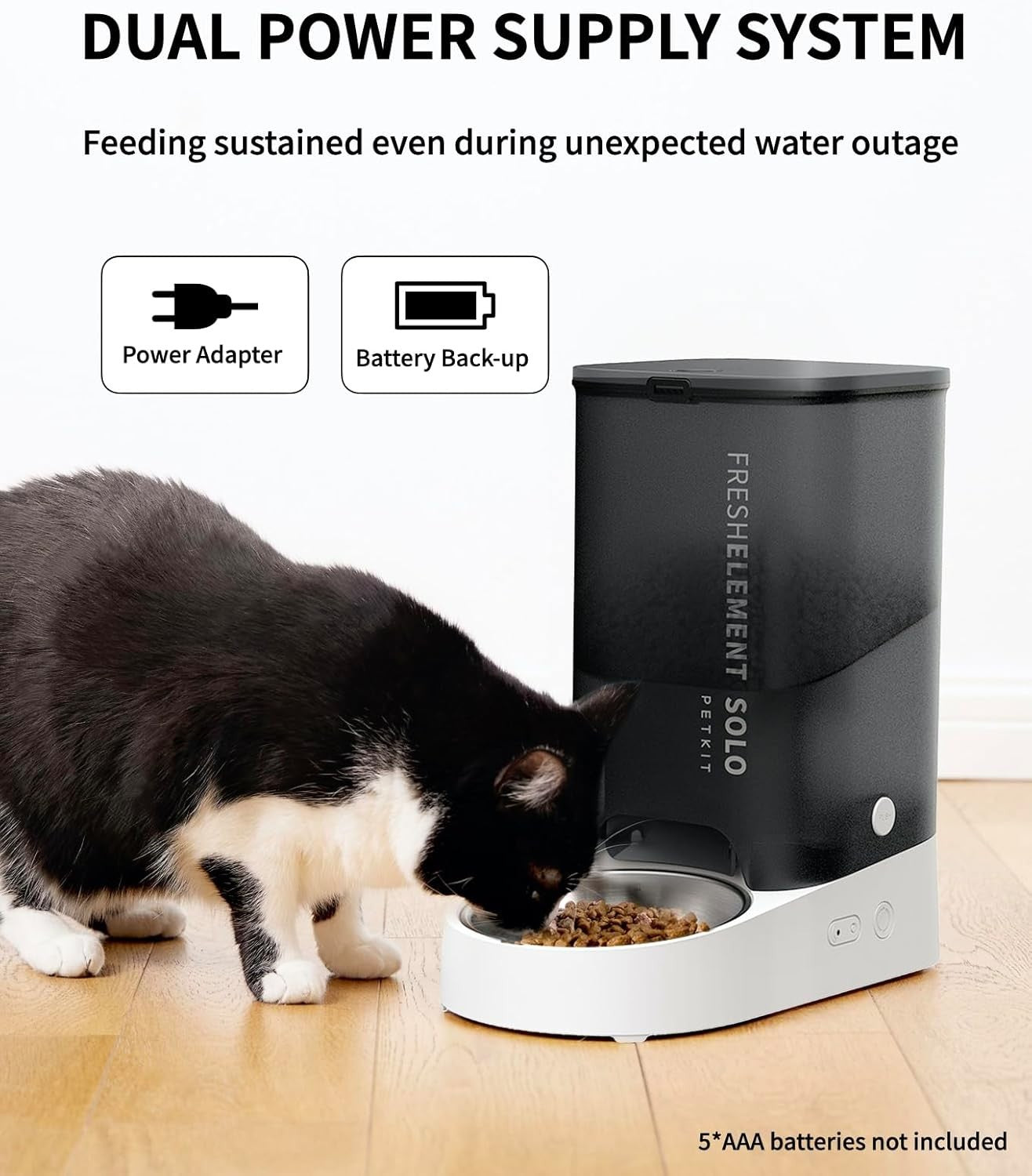 Smart WiFi Pet Feeder 3L Auto Food Dispenser Stainless Steel Bowl