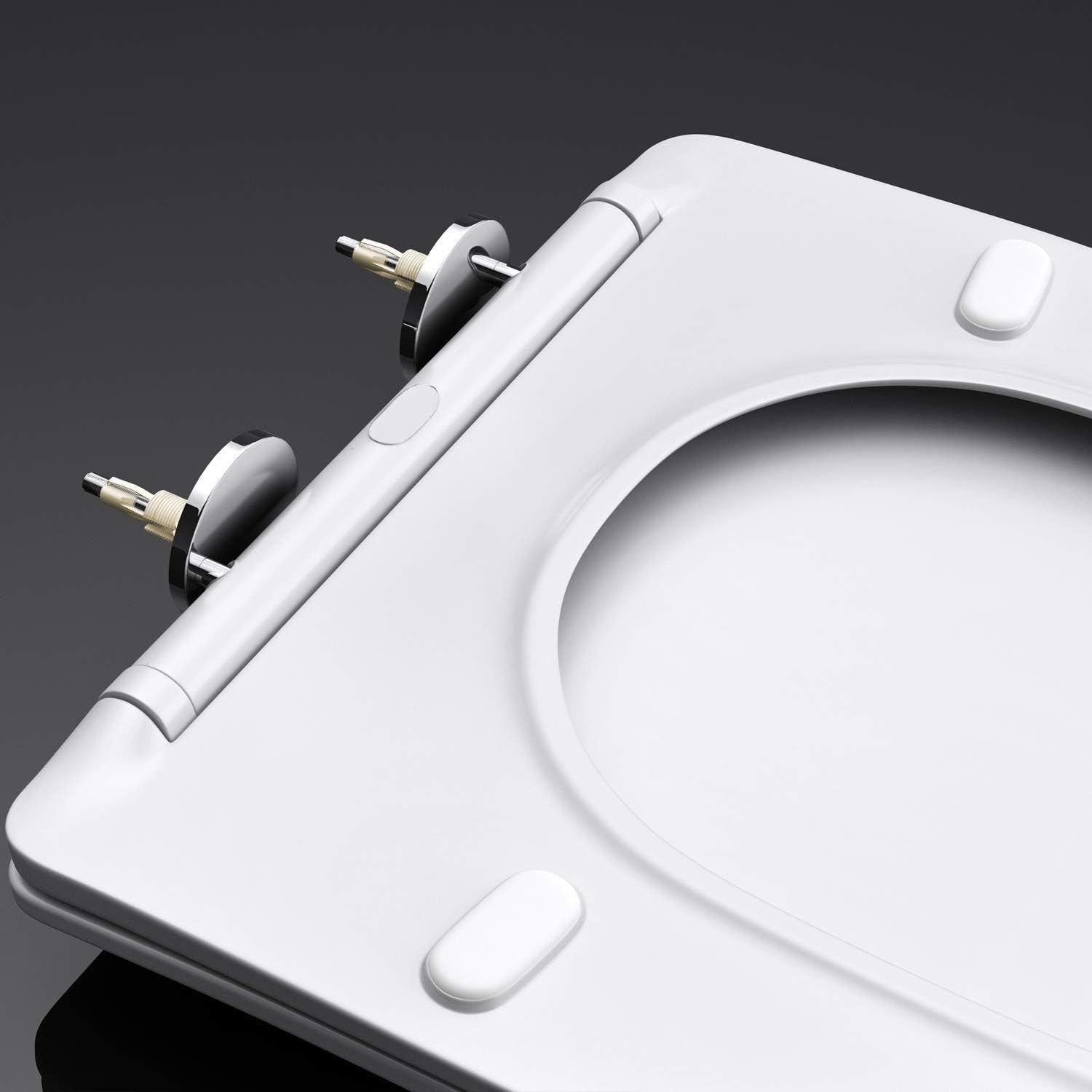 Soft Close U-Shaped Toilet Seat Ultra Slim Quick Release Thermoset 360x425mm