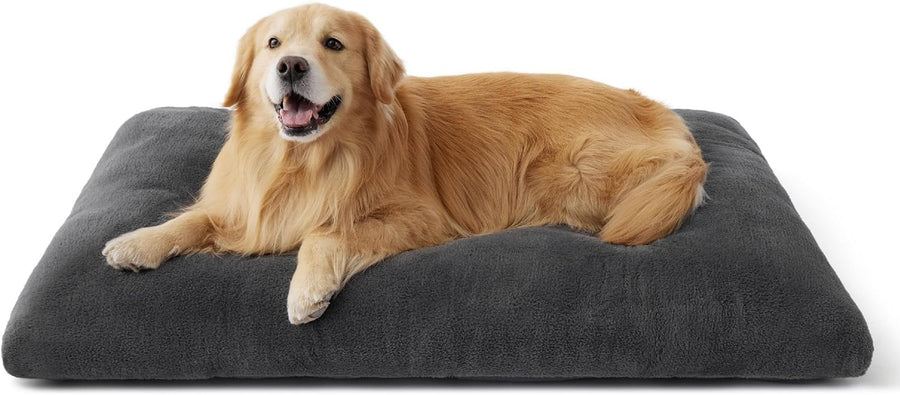XXL Dog Crate Bed 119x74cm Washable Calming Mattress Grey