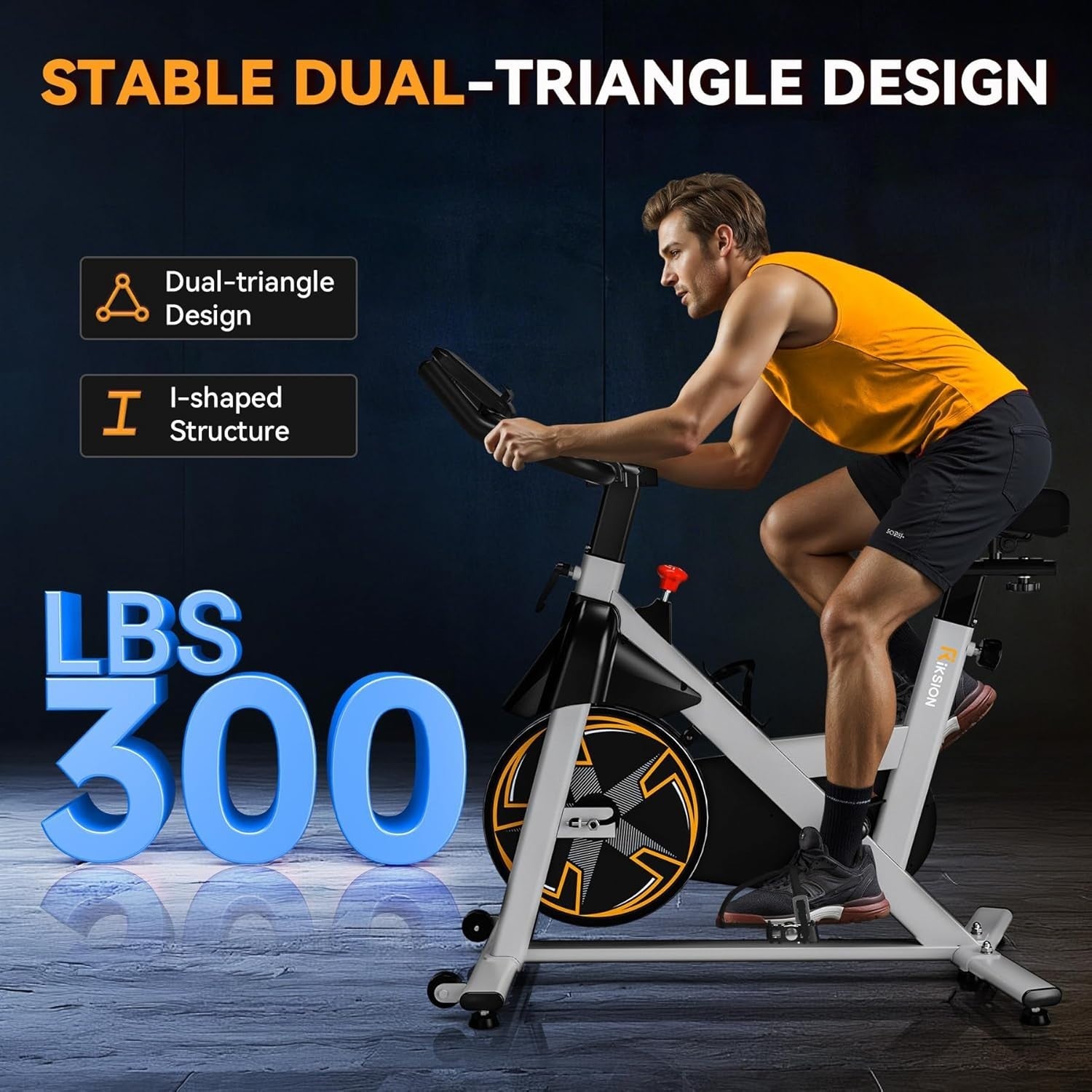 Quiet Magnetic Spin Bike w/ APP, LCD Monitor, Tablet Holder & 300lb Capacity