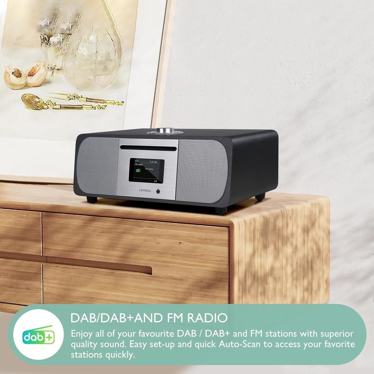 CD Player DAB+ FM Internet Radio Bluetooth HiFi Stereo 35W Anthracite