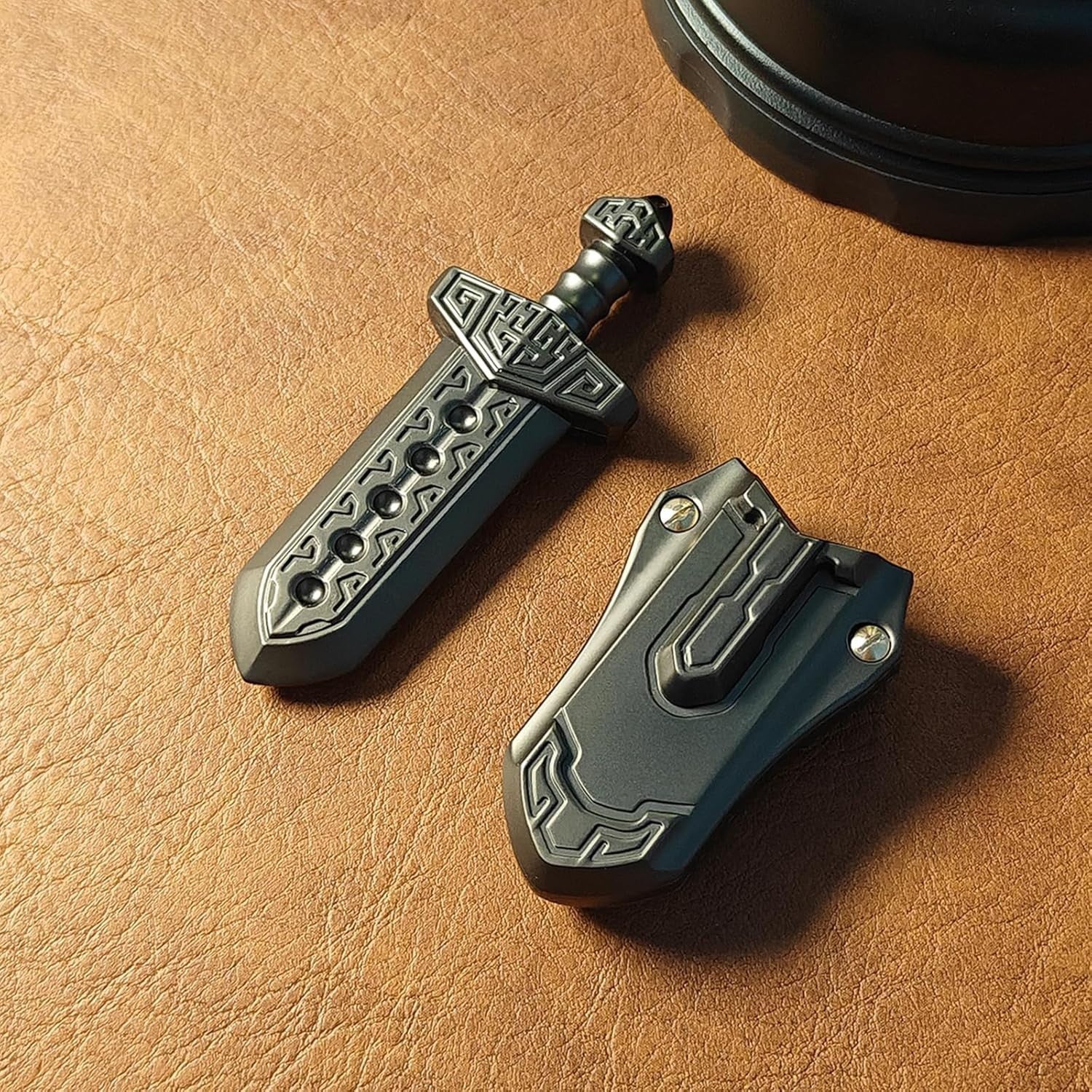 Sword Style Fidget Slider Metal EDC Stress Relief Clicker