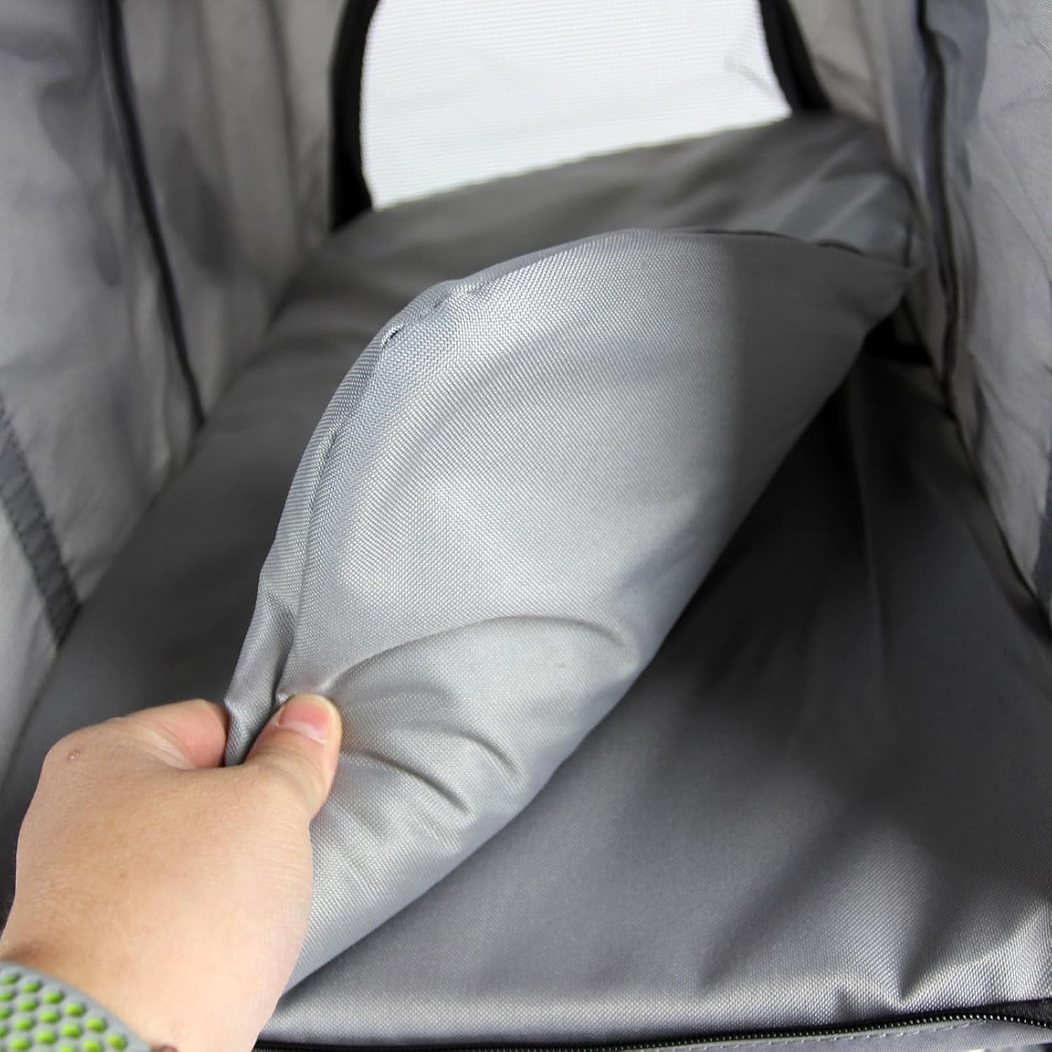 Pet Travel Stroller Dog Cat Pushchair Foldable Swivel Wheels 15kg Grey