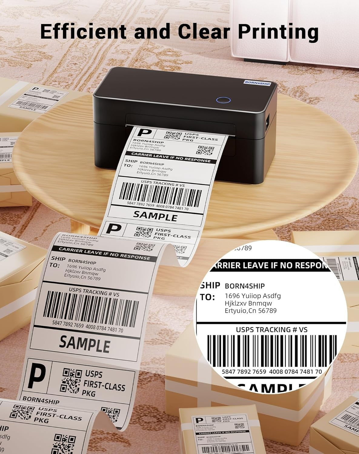 4x6 USB Thermal Label Printer for Shipping DHL UPS